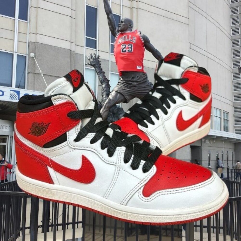 Nike Air Jordan 1 Retro High OG PS 'Heritage' Red White AQ2664-161 Size 3Y Wms 5